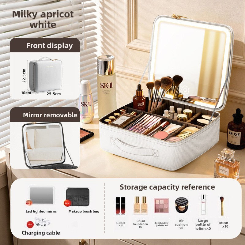 LED Illuminated Makeup Mirror Bag