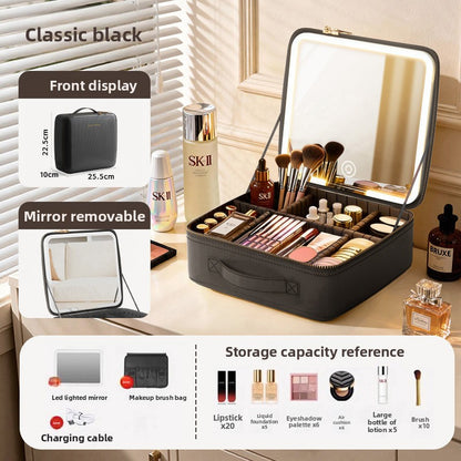 LED Illuminated Makeup Mirror Bag