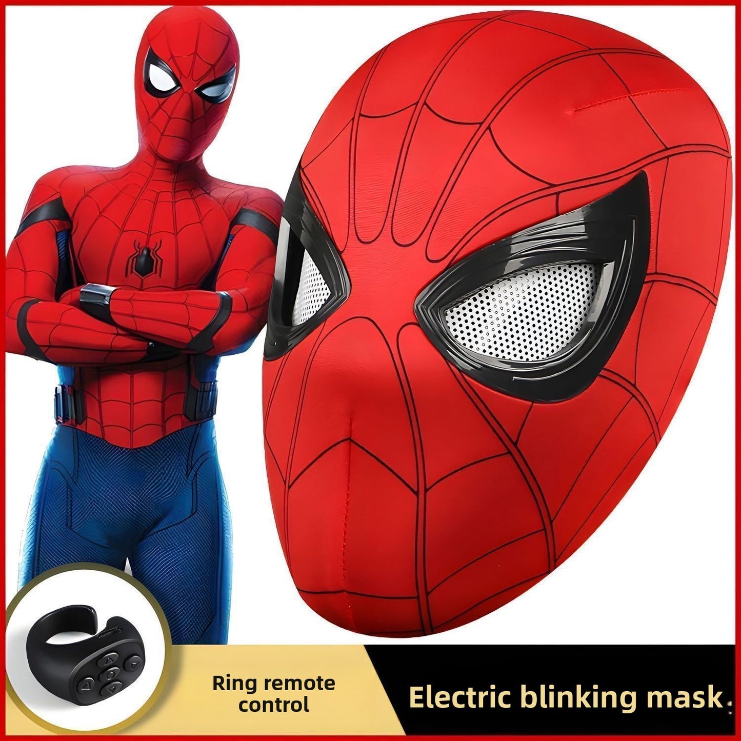 Spider Hero Mask with Ring Remote