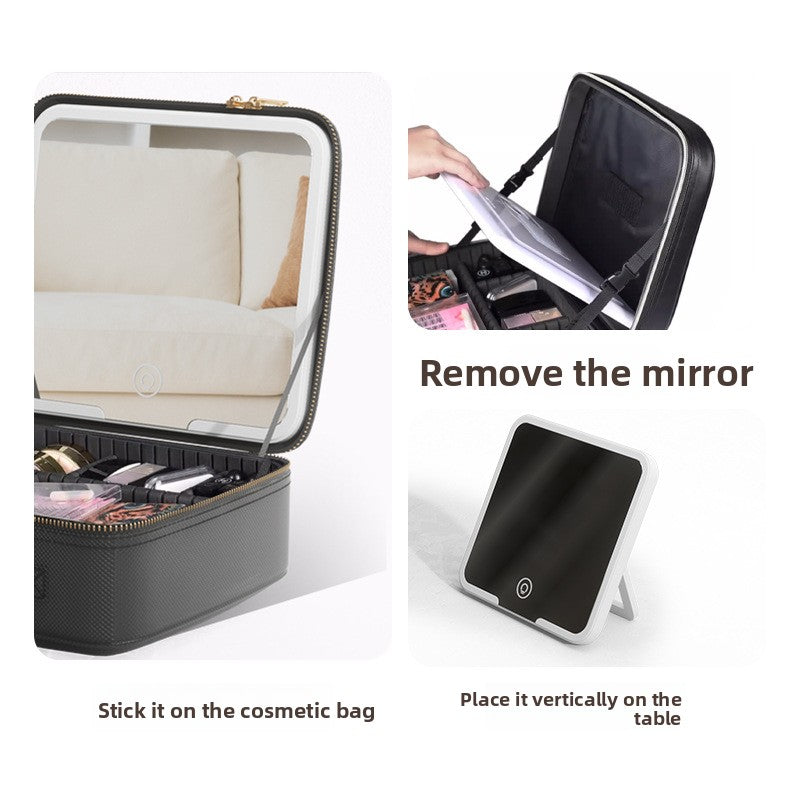 LED Illuminated Makeup Mirror Bag
